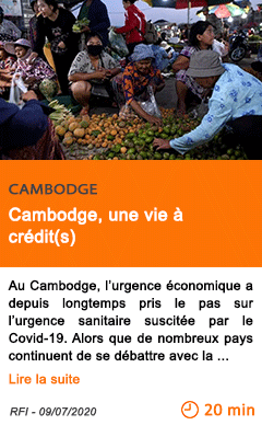Economie cambodge une vie a credit s