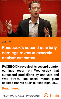 Economy facebook revealed its second quarter earnings report on wednesday that surpassed predictions by analysts and wall street