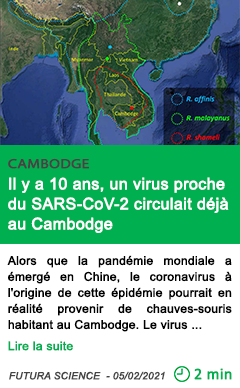 Science il y a 10 ans un virus proche du sars cov 2 circulait de ja au cambodge