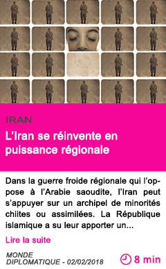 Societe l iran se reinvente en puissance regionale