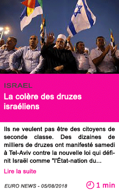 Societe la colere des druzes israeliens
