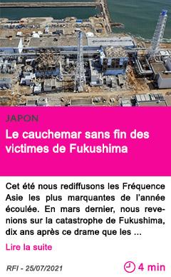 Societe le cauchemar sans fin des victimes de fukushima