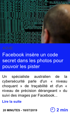 Technologie facebook insere un code secret dans les photos pour pouvoir les pister page001