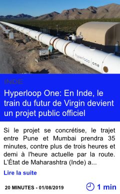 Technologie hyperloop one en inde le train du futur de virgin devient un projet public officiel page001