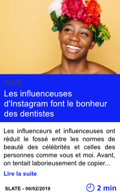 Technologie les influenceuses d instagram font le bonheur des dentistes page001